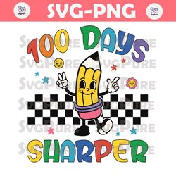 100 Days Sharper Cute Pencil SVG