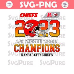 2023 AFC West Division Champions Kansas City Chiefs SVG