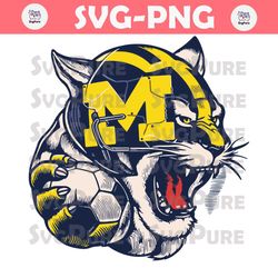 Vintage NCAA Michigan Football Team SVG