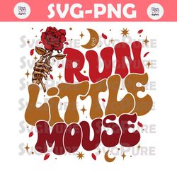 Run Little Mouse Rose Skeleton SVG