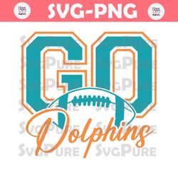 Go Dolphins Football Team NFL SVG