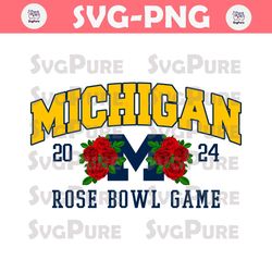 Michigan Rose Bowl Game 2024 Svg Digital Download