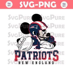 Mickey Mouse Play Football New England Patriots Svg