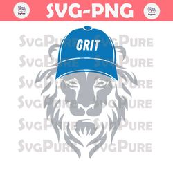 NFL Football Detroit Grit Hat SVG