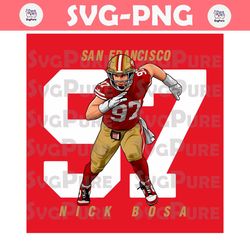 Nick Bosa 97 San Francisco 49ers NFL Player PNG Download