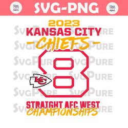 Kansas City Chiefs 8 Straight AFC West Championships Svg