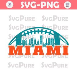 Miami Football Skyline Svg Digital Download