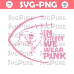 Tampa Bay Buccaneers In October We Wear Pink Svg