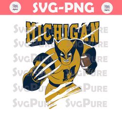 Michigan Wolverines Mandalorian Football SVG