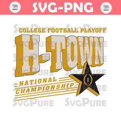 College Football Playoff H Town National Championship SVG