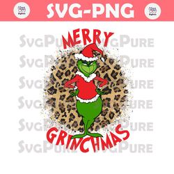 Merry Grinchmas PNG, Christmas PNG, Xmas Holiday PNG, Retro Christmas PNG