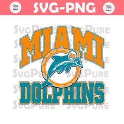 Retro Miami Dolphins Football Svg Digital Download