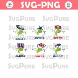 Grinch I Hate People But I Love NFL Team SVG Bundle