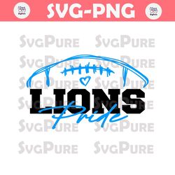 Retro Lions Pride Football NFL SVG