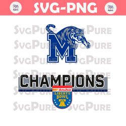Memphis Tigers 2023 Liberty Bowl Champions SVG