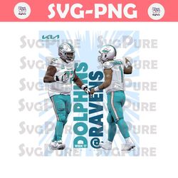 Miami Dolphins and Ravens Week 17 PNG