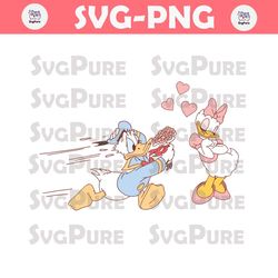 Disney Donald Duck And Daisy Valentine SVG