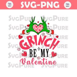 Retro Grinch Be My Valentine PNG