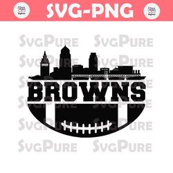 Browns Football Skyline NFL Team SVG