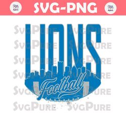 Lions Football Skyline NFL Team SVG