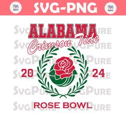 Alabama Crimson Tide Football Rose Bowl 2024 SVG