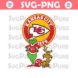 Grinch And Max Kansas City Chiefs SVG Digital Download