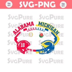 Michigan vs Alabama Rose Bowl Game SVG