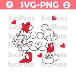 Mickey And Minnie Happy Valentines Day SVG
