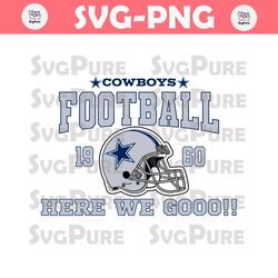 Cowboys Football Helmet Here We Go SVG Download