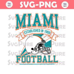 Retro Miami Football Helmet SVG Digital Download