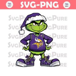 Funny Grinch Minnesota Vikings Football SVG