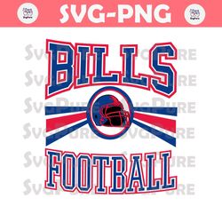 Retro Bills Football Helmet SVG Digital Download