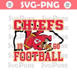 Vintage Chiefs Football Helmet SVG Digital Download