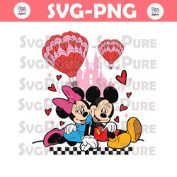 Hot Air Balloon Mickey Minnie SVG