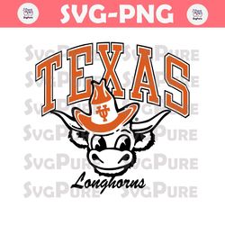 Vintage NCAA Texas Longhorns Football Svg