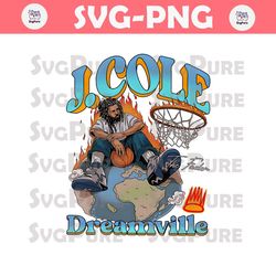 Vintage J Cole Dreamville Hip Hop Rap PNG