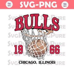Vintage Chicago Bulls 1966 Basketball Svg Digital Download