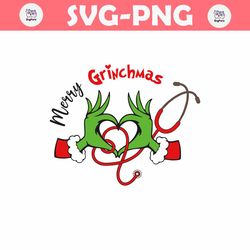 Merry Grinchmas Christmas Nurse SVG