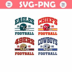 Vintage NFL Logo Helmet SVG Bundle