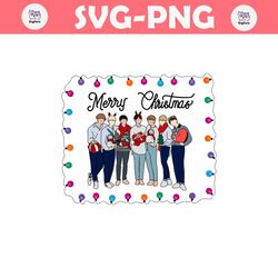 Retro BTS Merry Christmas SVG