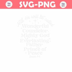And He Will Be Called Bible Verse SVG