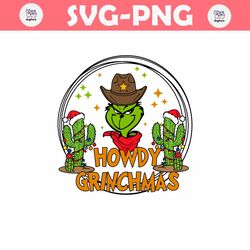 Vintage Howdy Grinchmas SVG