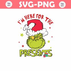 Funny Im Here For The Presents SVG