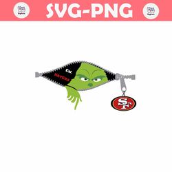 Grinch Ew Haters SF 49ers Logo SVG