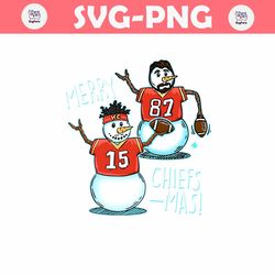 Funny Merry Chiefsmas Snowman PNG