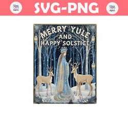 Christmas Sweatshirt Merry Yule And Happy Solstice PNG File