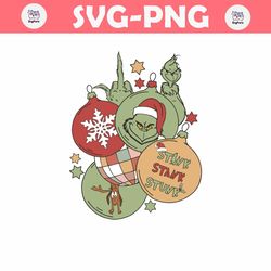 Retro Stink Stank Stunk Grinch Santa SVG