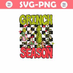 Checkerboard Grinch Season Friends PNG