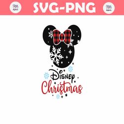 Disney Christmas Plaid Minnie Head SVG