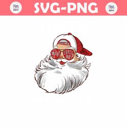 Gangsta Wrapper Santa Merry Christmas PNG